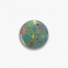 pattern with goats and frogs Pin