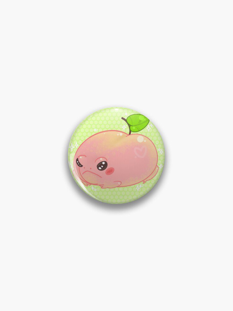 Peach Frog Pin
