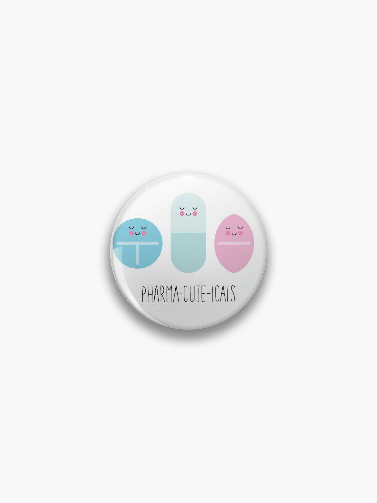 Pharma-cute-icals blue Pin