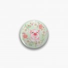 Pig and flowers Pin