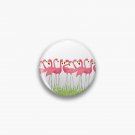 Pink Flamingos Illustration Pin