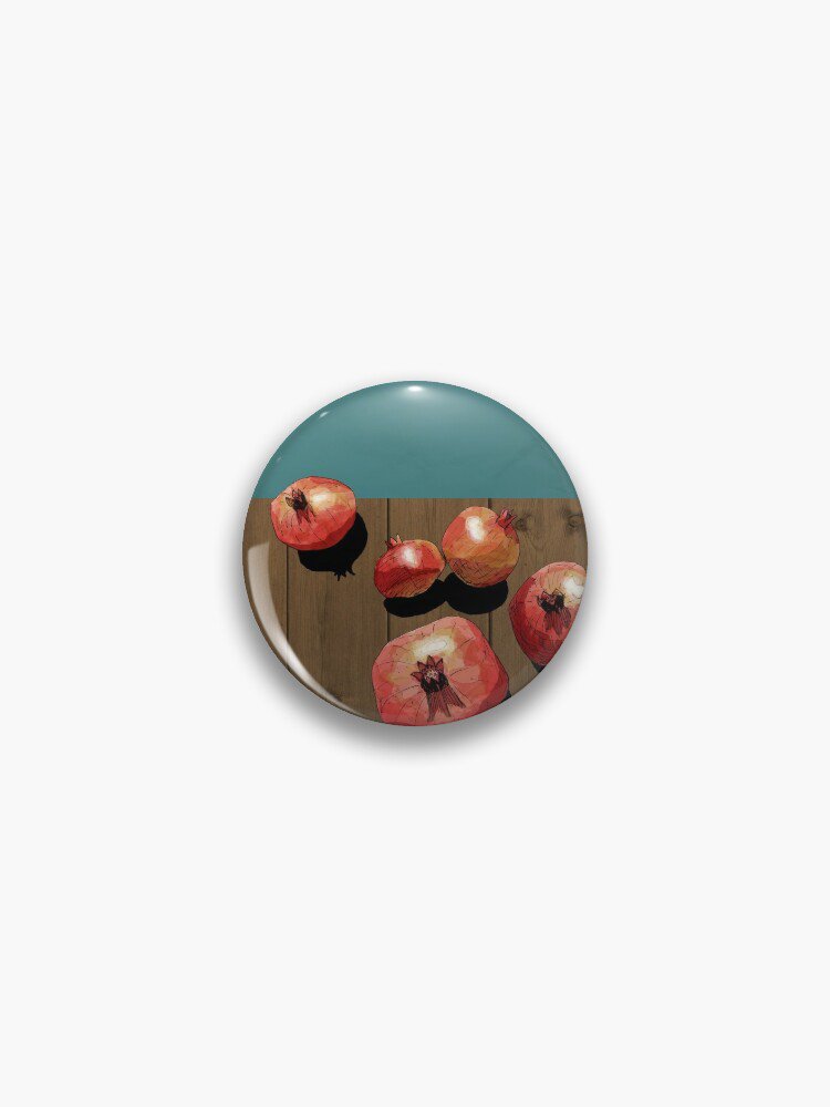 Pomegranate on the Edge Pin
