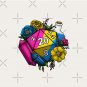 Pride Pansexual D20 Tabletop RPG Gaming Dice Pin