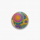 Psychadelic Hippie Flower Power Design Pin