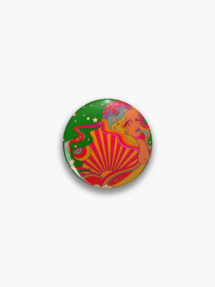 Psychedelic Lady Pin