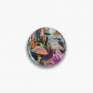 Psychedelic Surrealism Vibrant Nature Collage Art Pin