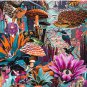 Psychedelic Surrealism Vibrant Nature Collage Art Pin