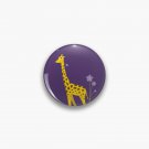 Purple Cartoon Funny Giraffe Roller Skating Pin