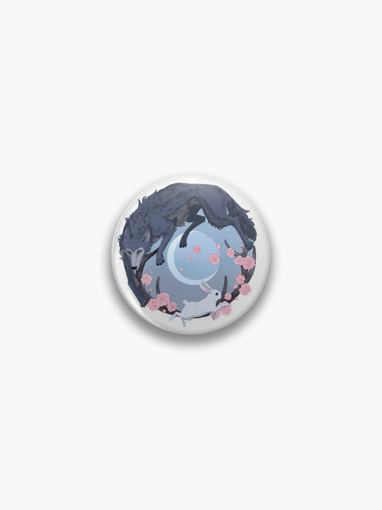Rabbit and Wolf Pin