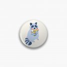 Raccoon with flowers Pin