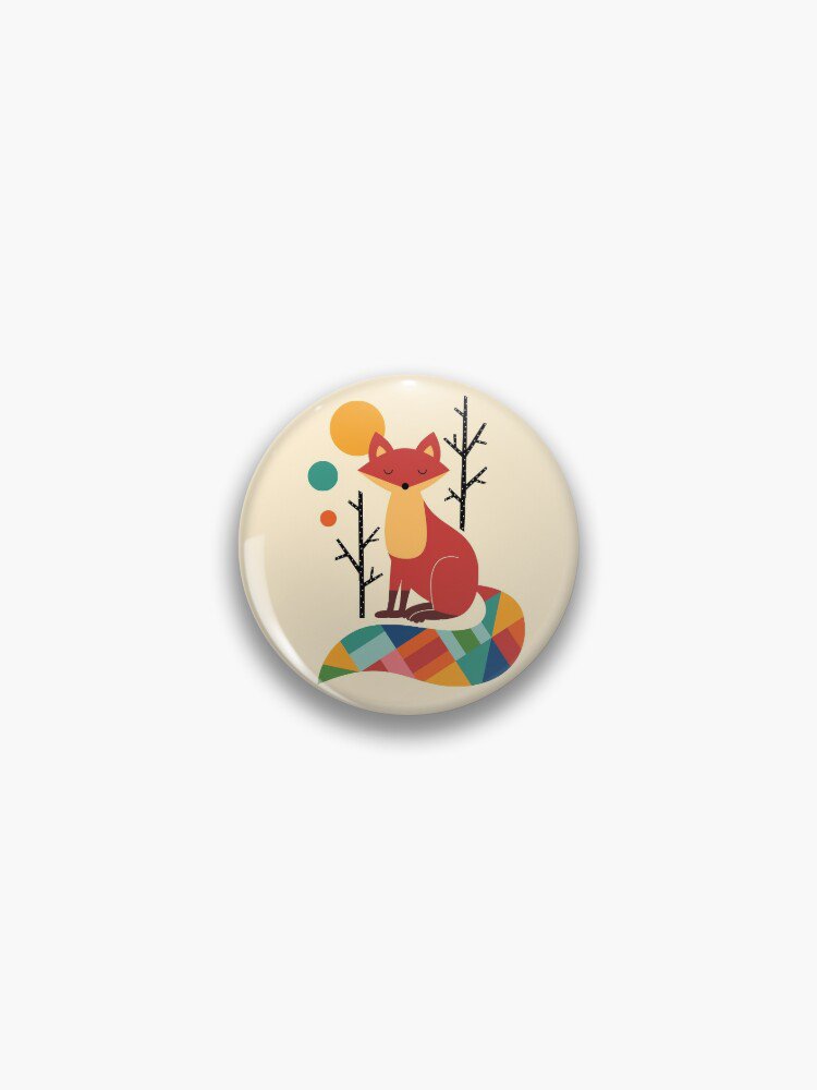 Rainbow Fox Pin