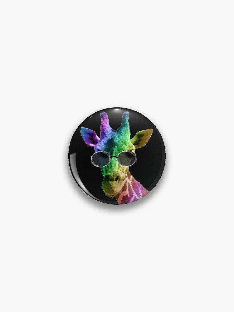 Rainbow Giraffe  Pin