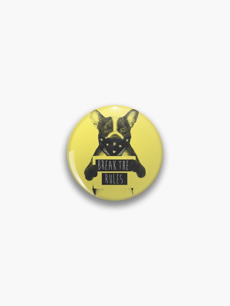 Rebel dog (yellow) Pin