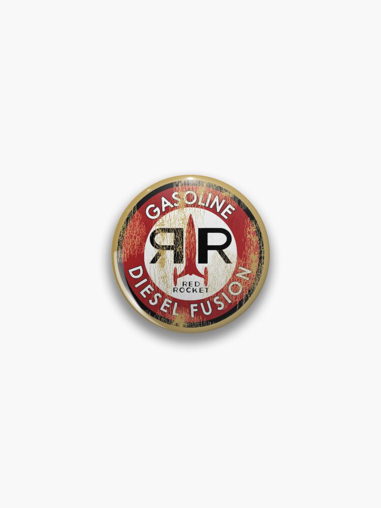 Red Rocket Logo (WornColor) Pin