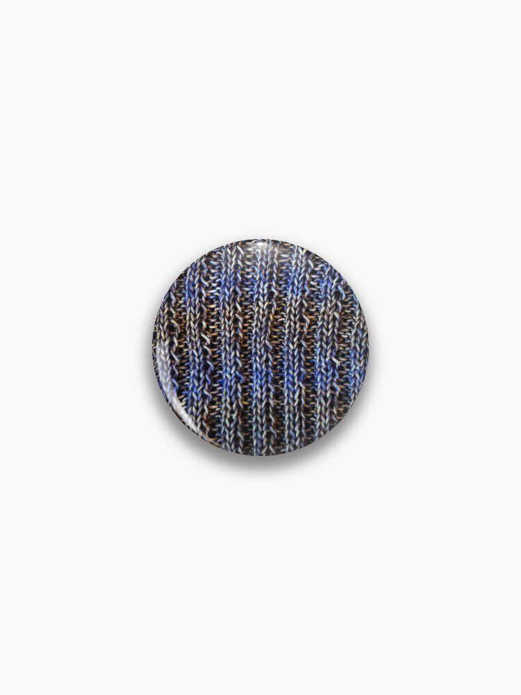 Ribbing knit stitch using Blue and Black yarn  Pin