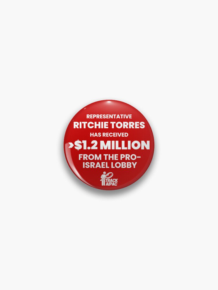 Ritchie Torres AIPAC Tracker $1.2 MILLION Pin