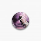 Rose Moon Sakura Blossom Fox Pin