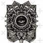 Sacred Geometry Seraphim Star Mandala Black Pin