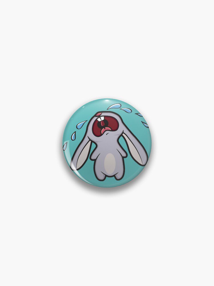 Sad Crying Bunny Rabbit Pin