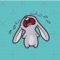 Sad Crying Bunny Rabbit Pin