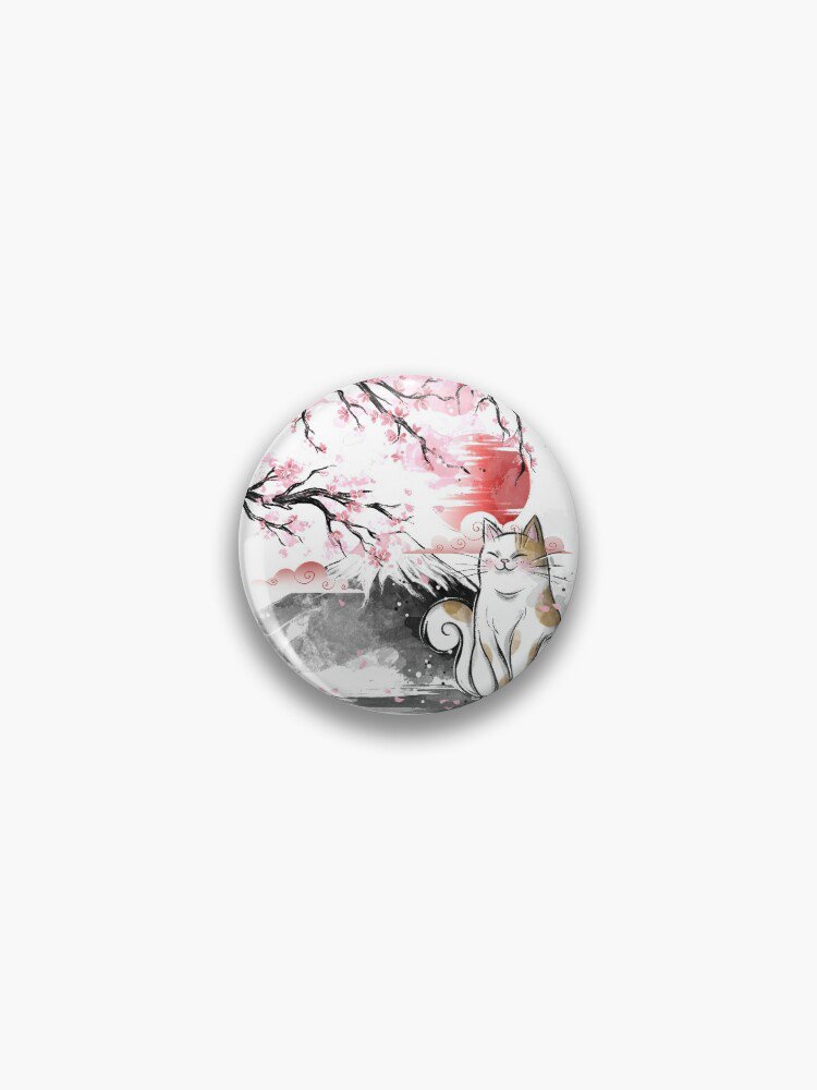 Sakura cat Pin
