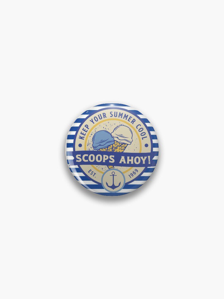 Scoops ahoy- striped  Pin