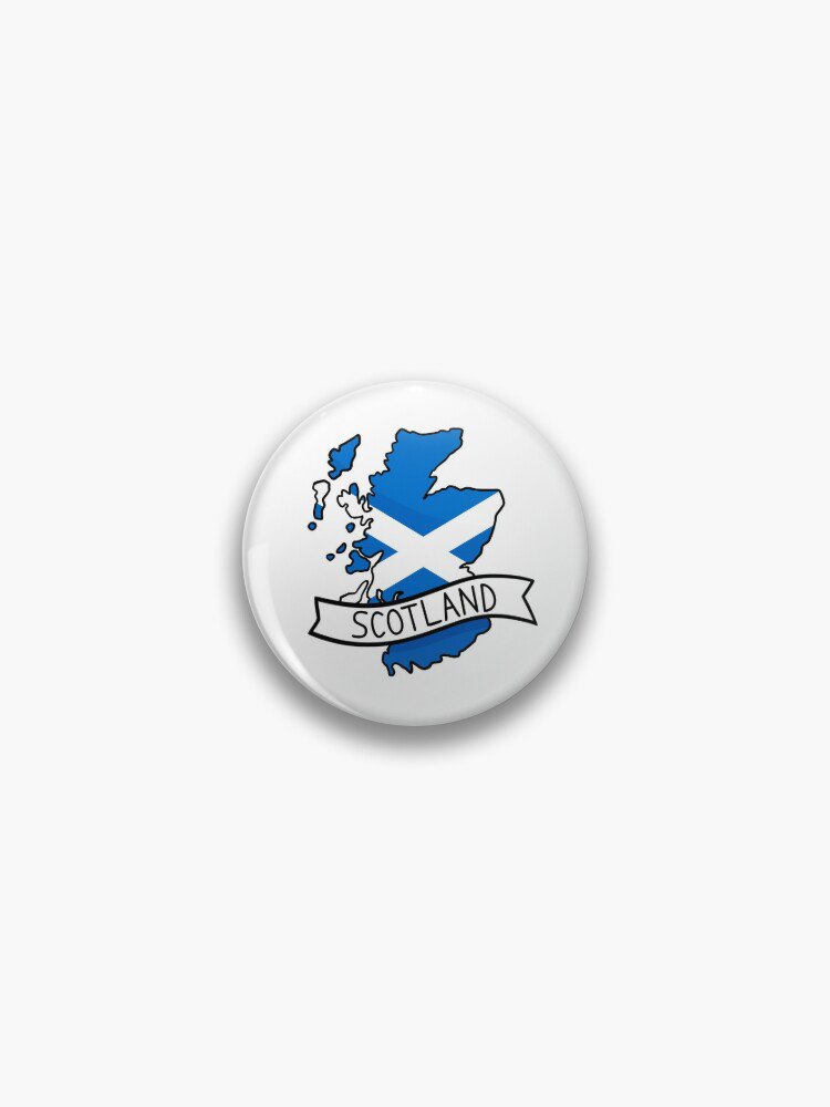 Scotland Flag Map Sticker Pin