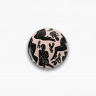 Seated Nude (female figure and leaves) - original Pin