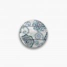 Shabby Chic Navy Blue doodles on Wood Pin