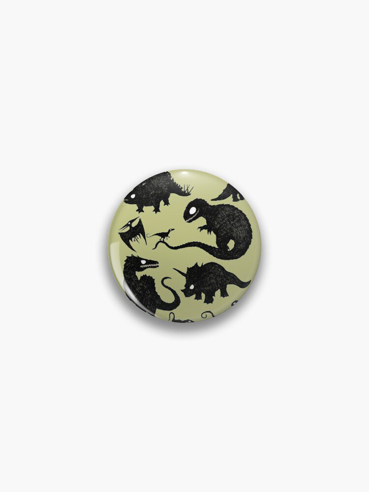 Silhouetted Dinosaurs Pin