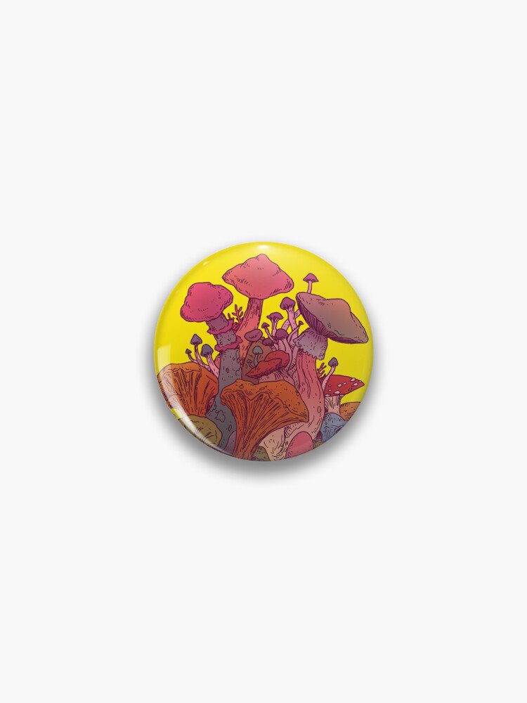 Skull Mushroom Pin