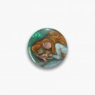 Sleeping with cat Pin