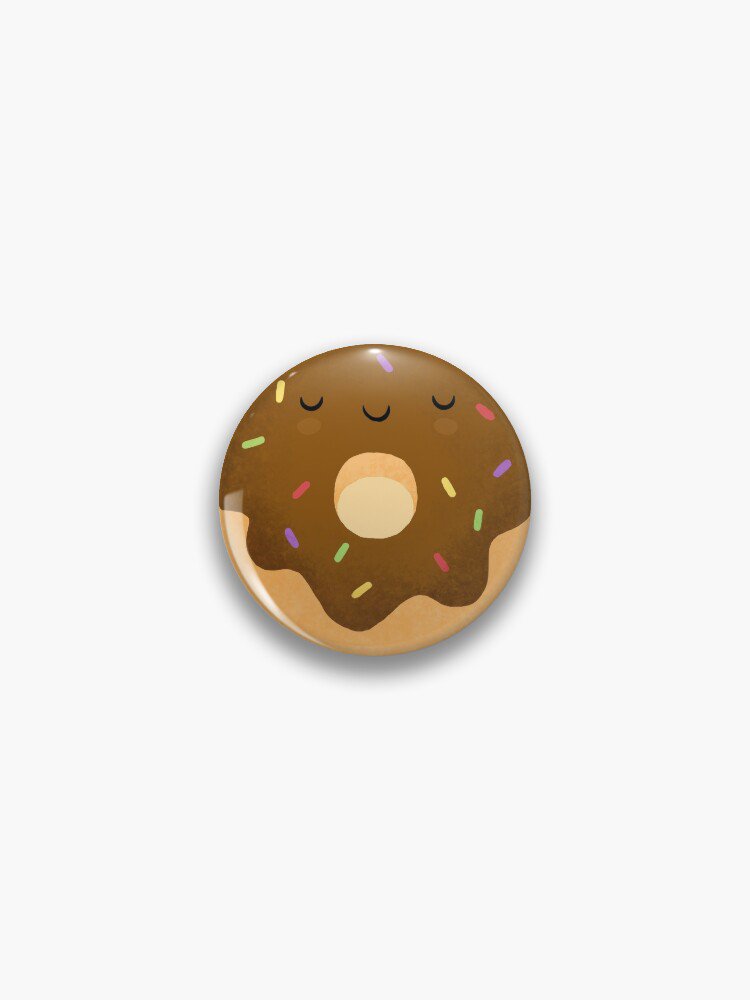 Sleepy chocolate donut Pin