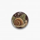 Snail with Plants - Cottagecore Fairy Grunge Goblincore Forestcore Pin