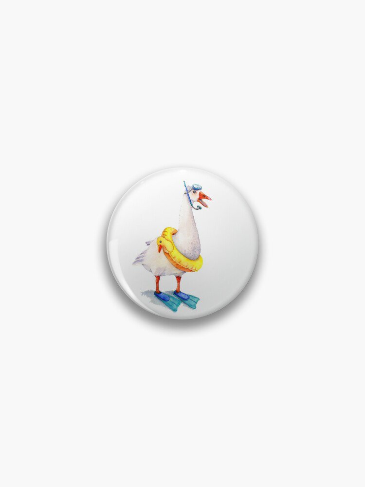 Snorkeling Goose Pin