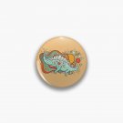 Star Stego  Cosmic Dinosaur Art  Retro Reptile Palette Pin