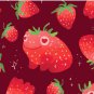 Strawberry frogs repeating pattern Pin