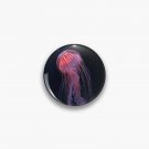 Strawberry Jelly - Red Striped Pink Jellyfish Pin Strawberry Jelly - Red Striped Pink Jellyfish Pin