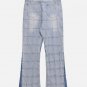 Color Block Plaid Jeans