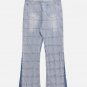 Color Block Plaid Jeans