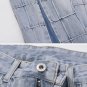 Color Block Plaid Jeans