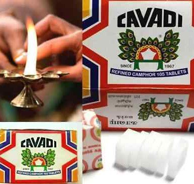 CAVADI 105 Tablets Box 50g Buy 2 Get 1 Free - Camphor Tablet #Kapuru