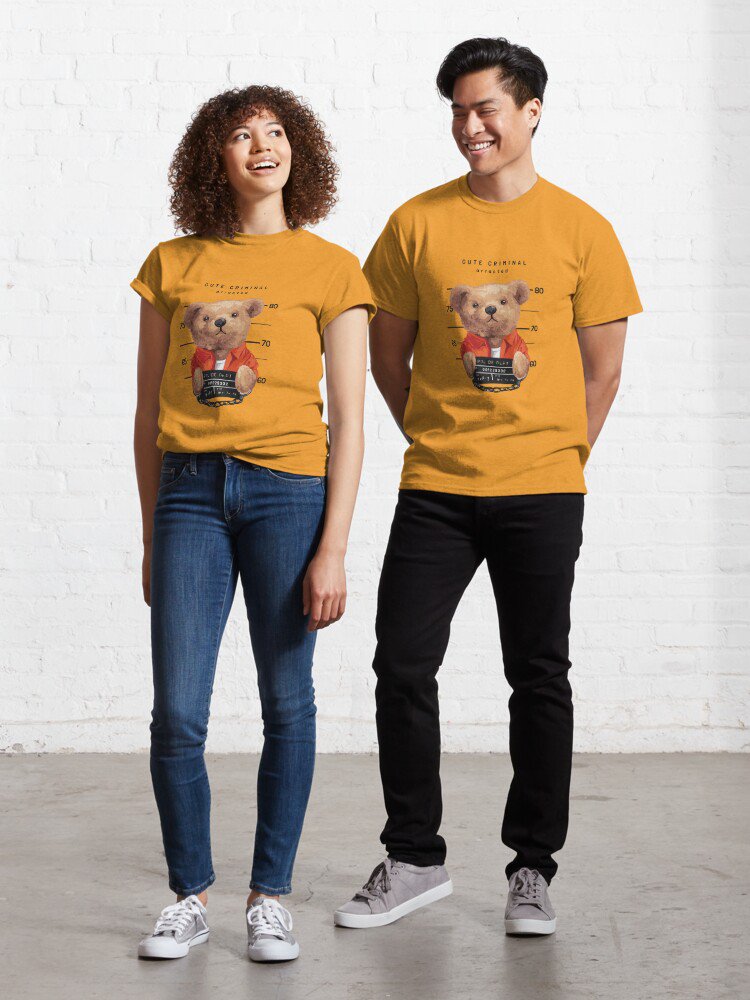Bear posing for mugshot Classic T-Shirt