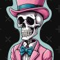 Classy Pink Preppy Skeleton Classic T-Shirt
