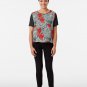 Crime Scene Fingerprint Pattern Chiffon Top