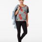 Crime Scene Fingerprint Pattern Chiffon Top