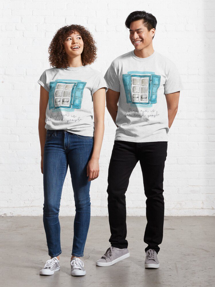 Fresh Air is for Dead People (Black Font)   Classic T-Shirt