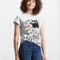 Funny Black Cat Bloody Knife Dog True Crime Murder Shows Bad Attitude Sarcastic  Classic T-Shirt