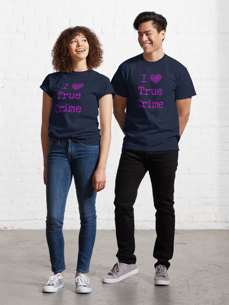 I Love True Crime (Fingerprint heart) (purple) Classic T-Shirt