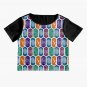 Jewel Tone Forensic Pattern Chiffon Top